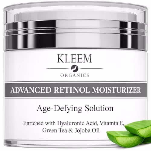 Creme Hydratante Visage Nuit Bio avec Rétinol el Acide Hyaluronique | Creme Anti Rides Femme et Anti Taches - Raffermissant & Éclaircissant - 50 ml |100% GARANTIE