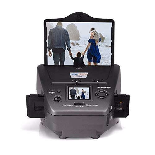 Film Scanner avec 2,4'' Écran, 16 MP Film Photo Numériseur Combo Multifonction de Photos Scanner pour Cartes de visites, diapos, négatifs vers Le numérique