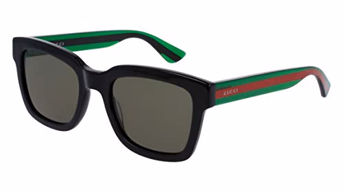 Gucci homme GG0001S 002 Montures de lunettes, Noir (Black/Green), 52